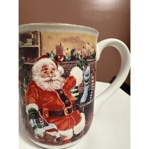Antique China Santa Mug Otagiri Japan With Gold Rim